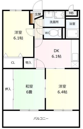 スクウェアガーデン東野・の物件間取画像